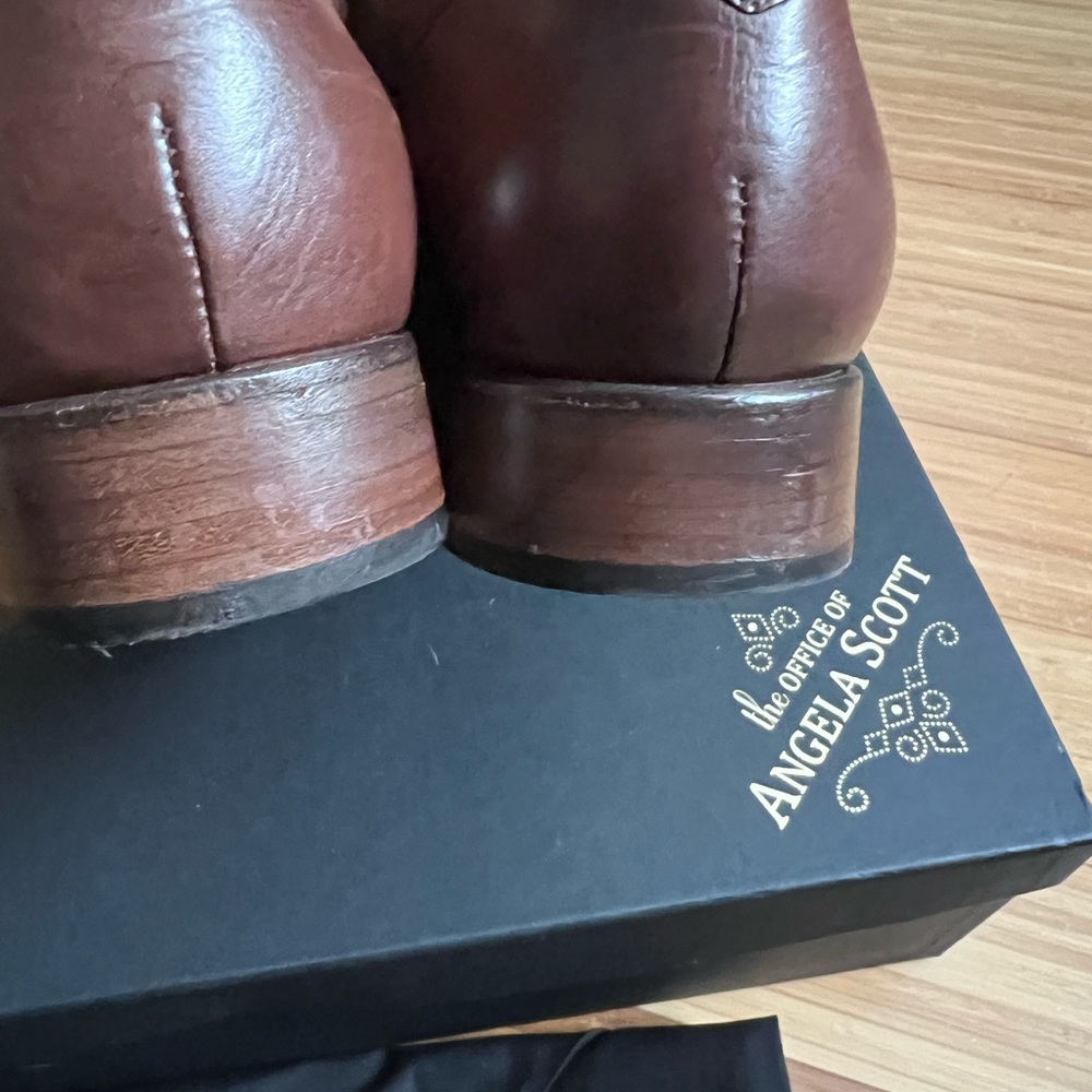 TOOAS Women's Brown Leather Lace-Up Oxford Shoes - Picture 6 of 15